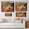 Designart - Vintage Still Life of Orange Fruits - Traditional Print on Natural Pine Wood